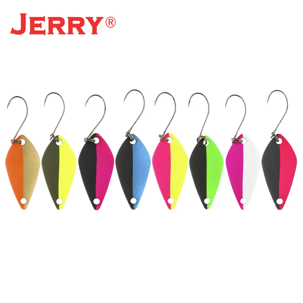 

Jerry Aquariu 2.5g 3.5g 5gtrout spoon kit UV colors spinner bait glitter baubles pike perch freshwater micro fishing lures pesca