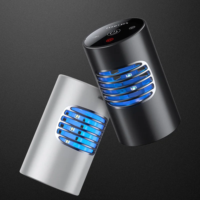 

Mini Smart Car Air Purifier Rechargeable Air Quality Monitor Air Freshener Negative ion with UV LED Light For Car Home Office