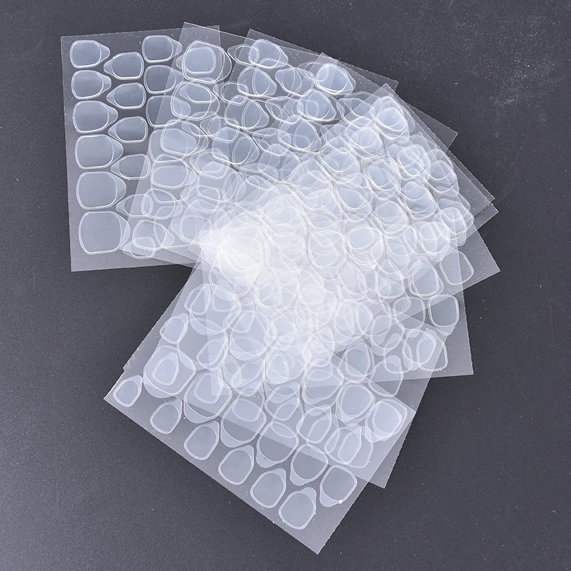 Клейкая лента прозрачная для накладных ногтей 10 листов/набор инструменты