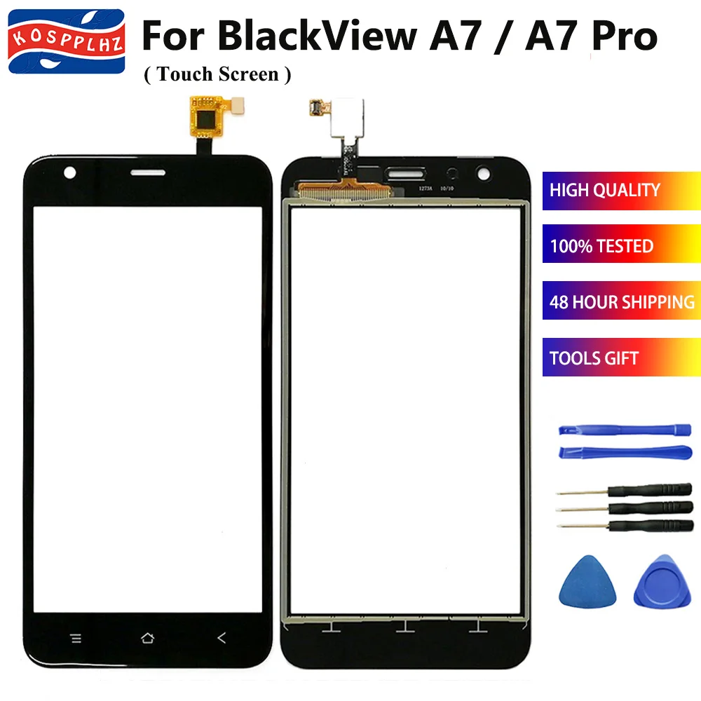 Стекло для сенсорного экрана 5 дюйма BlackView A7 / Pro замена панели 100% Протестировано