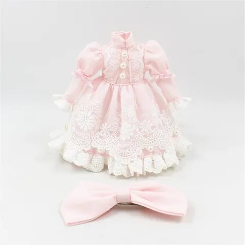 Одежда DBS Blythe подходит для кукол блайз и ледяных 30 см кружевное платье с бантом розовый зеленый костюм принцессы подарок для девочки игрушка licca наряд
