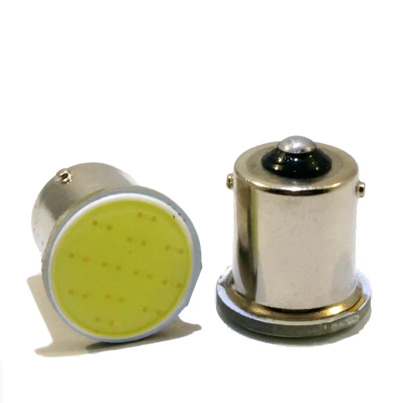 1156 BA15S White 100x1156 BA15S P21W 1157 BAY15D Автомобильные фары белого цвета COB 12 чипов Автомобильные светодиодные лампы задние поворотные сигнальные лампы DC 12V - Испускаемый цвет: 1156 BA15S White