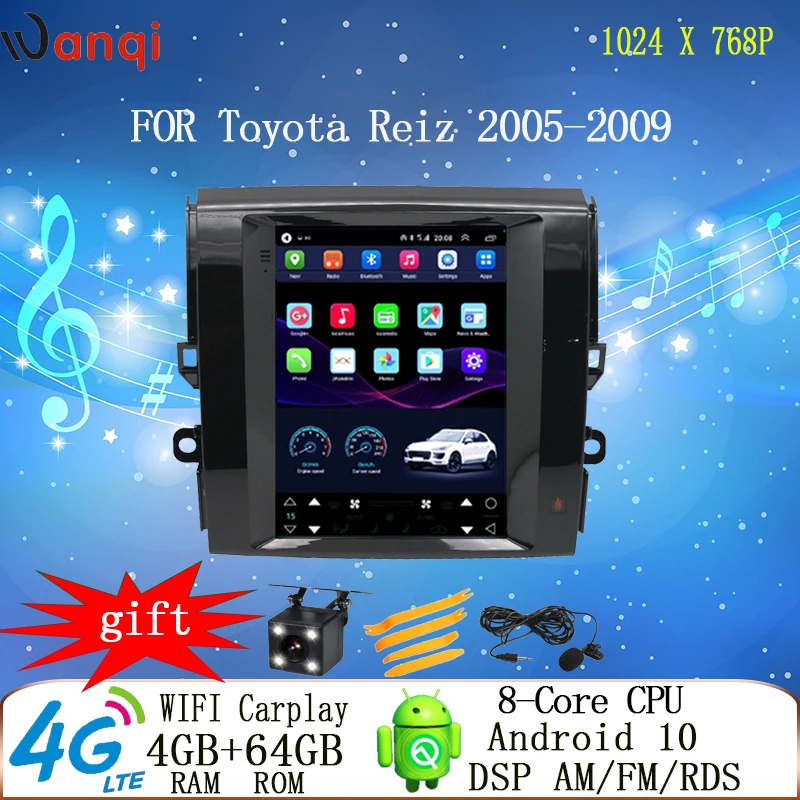 

Tesla Style вертикальный экран 9,7 дюймов Android 10,0 GPS-навигация для Toyota Reiz 2005-2009 Автомобильный мультимедийный радиоплеер