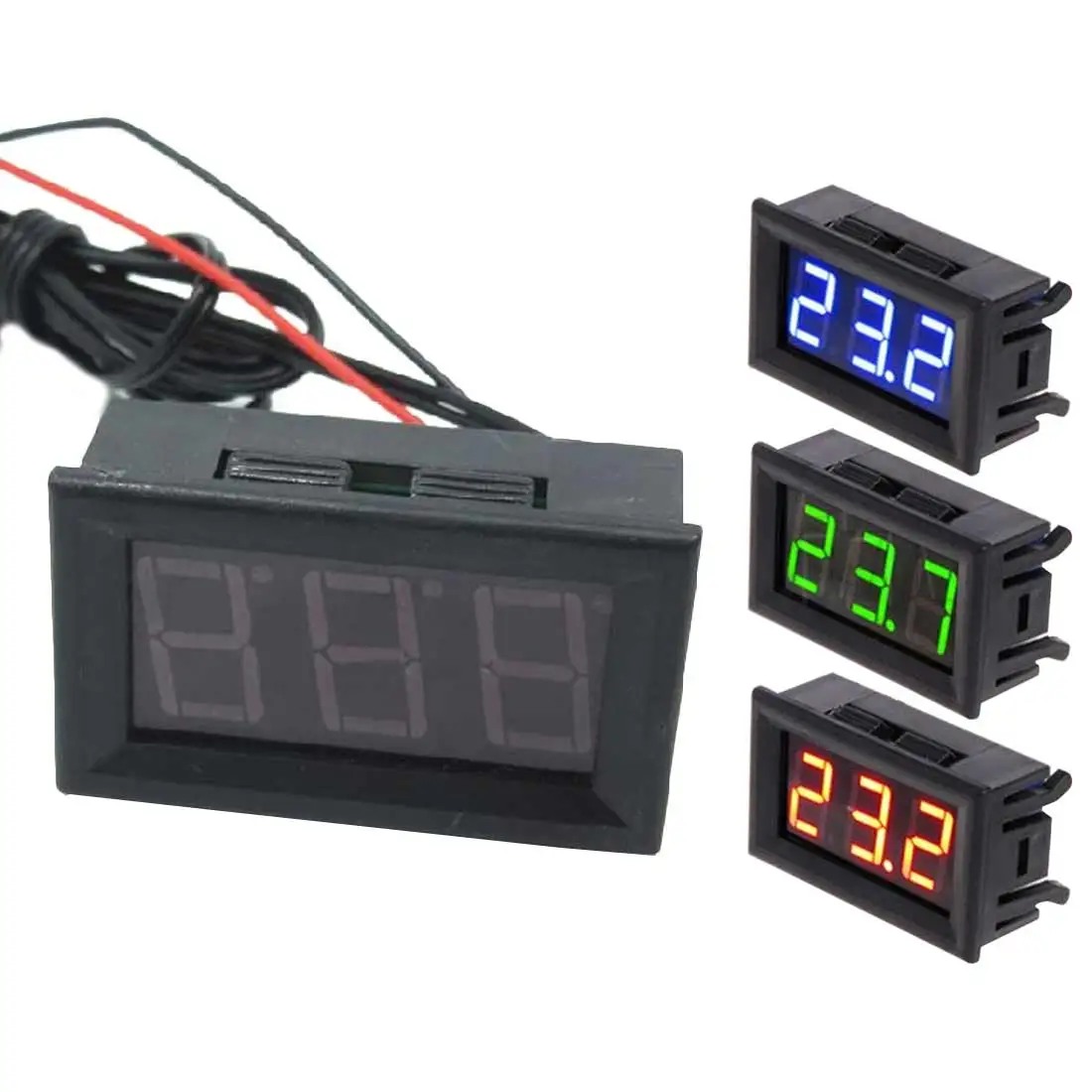 Измеритель температуры со светодиодной подсветкой-50-110 ℃ датчик зонд 5 В ~ 12