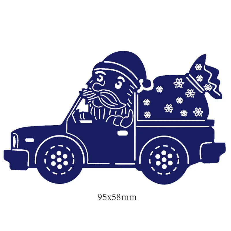 Grite Новый рождественский автомобиль письмо металлические стальные резные штампы