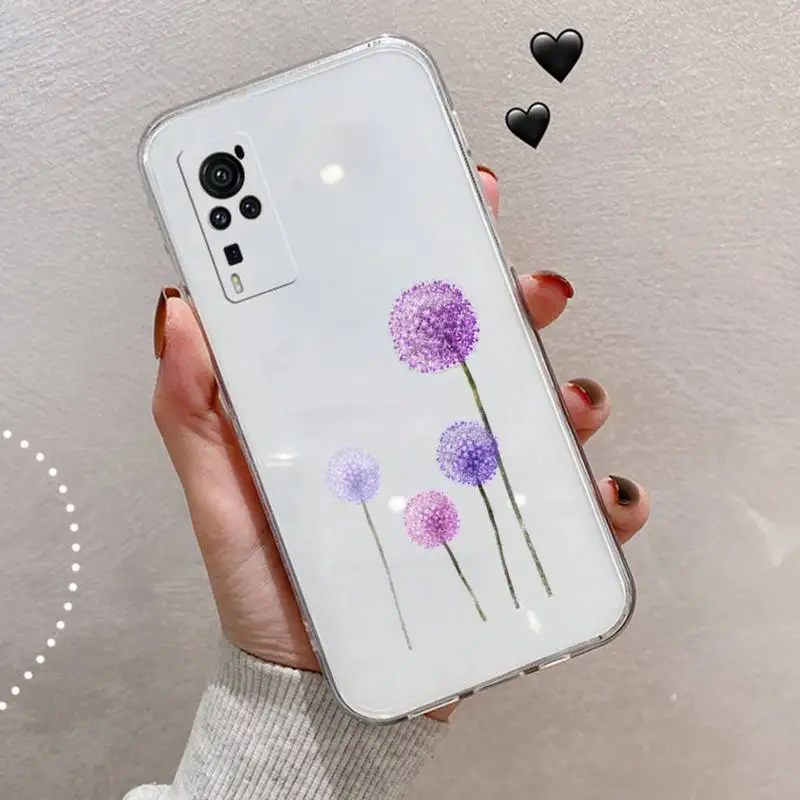

Dandelion Simple flower Phone Case Transparent for vivo v y iqoo 3 15 17 19 5 70 51 52 30 20 s se