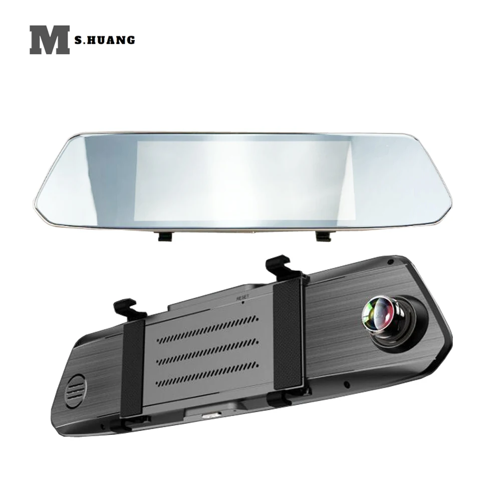 Android 7 дюймовый Автомобильный видеорегистратор 1080P с зеркалом заднего вида