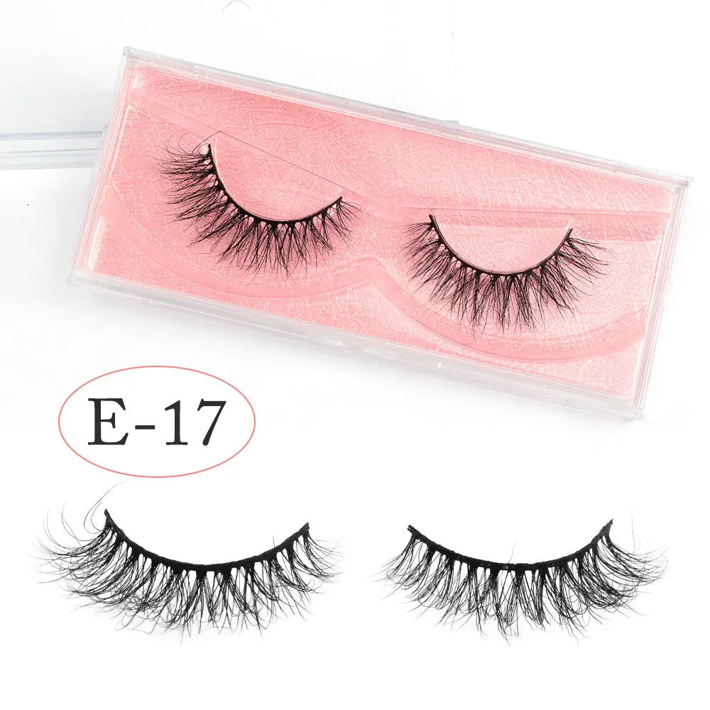 

False Eyelashes Wholesale Thick Strip 25mm 3D Mink Lashes Custom Packaging Label Makeup Dramatic Long Mink Lashes#E-17