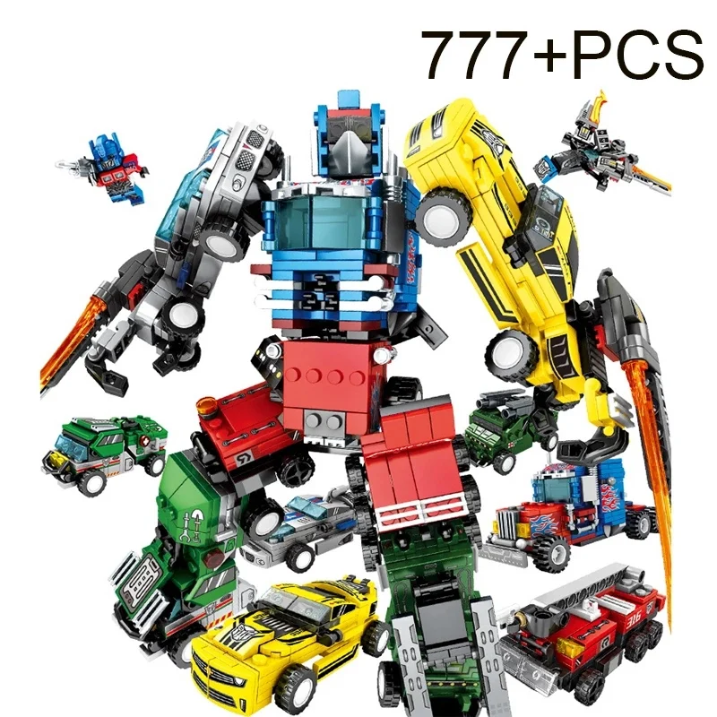 

BLOCK 777PCS Robot Building Kit Robot Toy Transforming Action Rescue Figures Bots Construction Building Toys for Boy