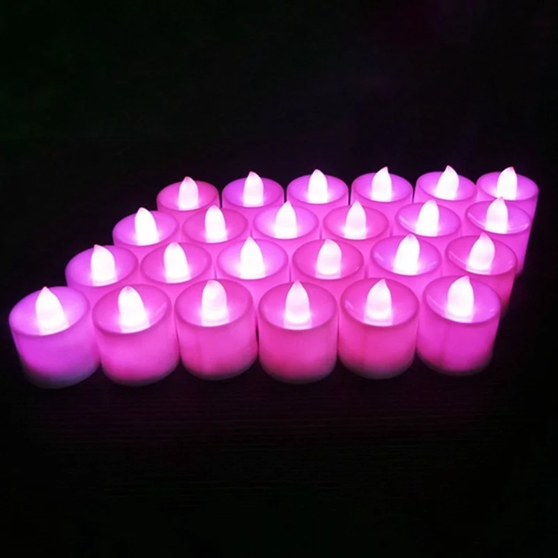 Модные популярные белые светодиодные Чайные свечи 24 шт./компл. беспламенные