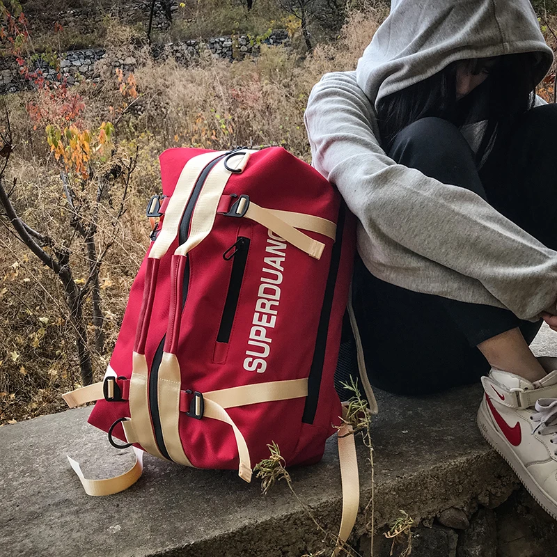 

Tide brand backpack male schoolbag female student large capacity shoulder travel bag multifunctional bag