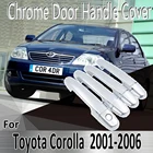 Стикеры для Toyota Corolla E120 E130 2001  2006, Декоративные Хромированные дверные ручки, краска, ремонт автомобильных аксессуаров