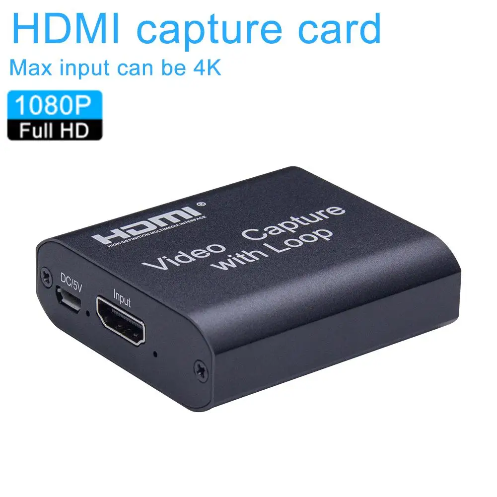 

Карта видеозахвата HDMI, 4K, 1080p, USB 3,0