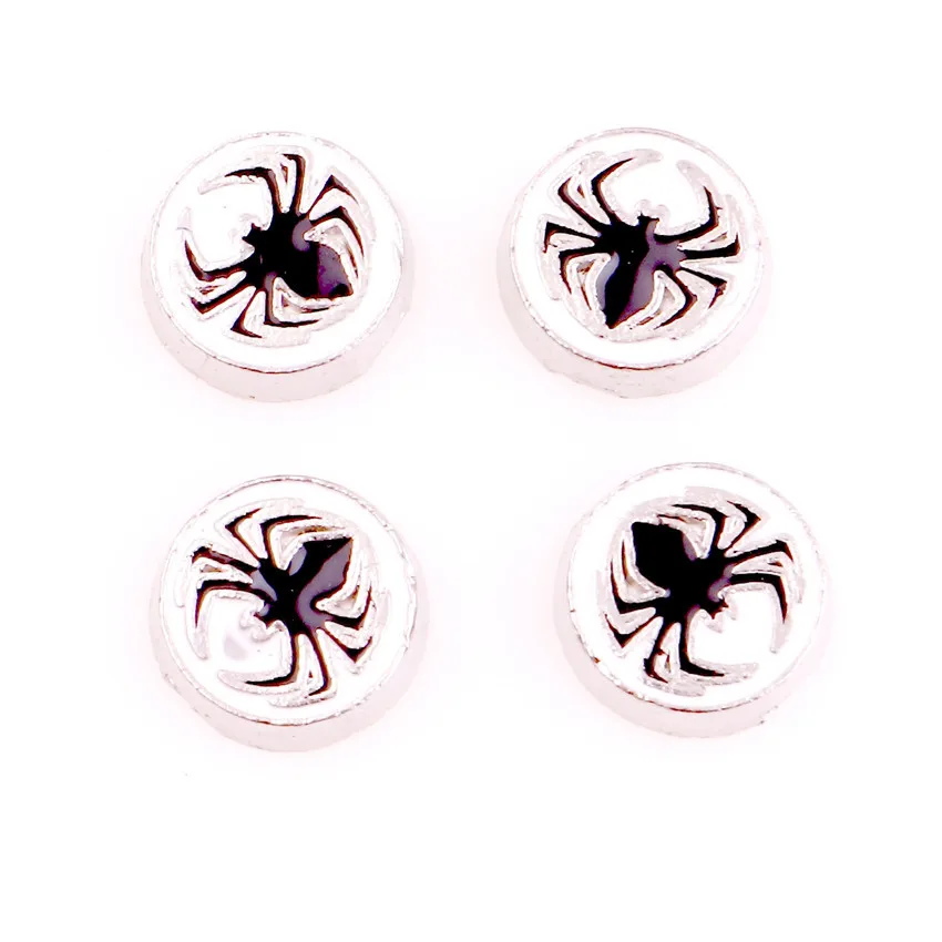 

20Pcs/Lot Black Spider Alloy Floating Charms Hand-made DIY for Glass Lockets
