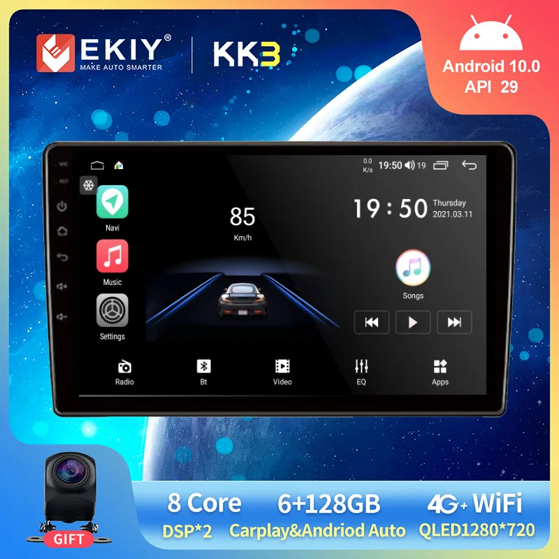 

EKIY Android 10 Auto Radio For Kia Sorento 2006 Multimedia Video Player Navigation GPS Vehicle Stereo Audio Video Tape Recorder