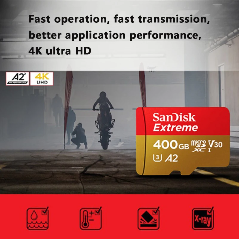 Двойной Флеш-накопитель SanDisk A2 Extreme Micro SD Card 64 Гб 128 ГБ 256 карта памяти высокого