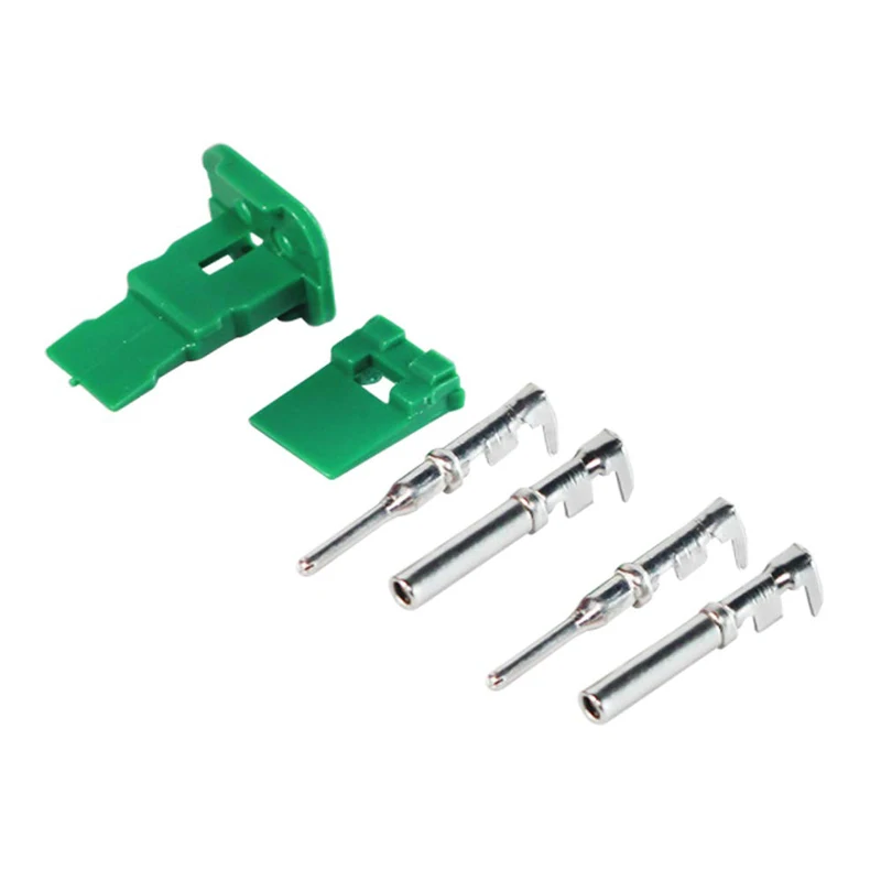 

Gtinthebox Male/Female Ends Deutsch DTP 2-Pin Connector Kit w/ 12-16 AWG Pins Contacts For LED Light Bar Pod Light LED Worklamps