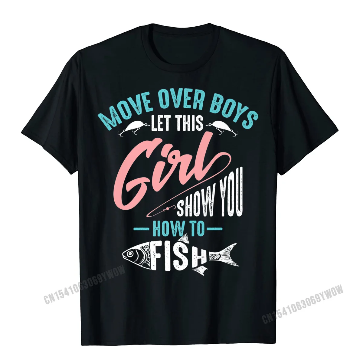 

Move Over Male Let This Girl Show You How To Fish Shirt Gift Men Design Tops & Tees For Men Retro Cotton Top T-Shirts Camisa