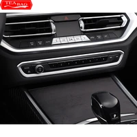 car central control volume knob decorative frame headlight switch abs stickers for bmw 3 series g20 modification accessories