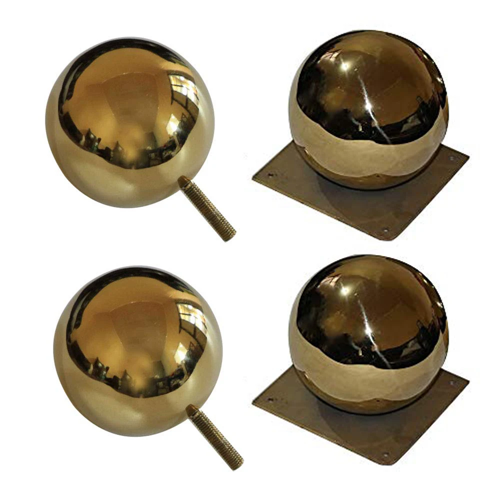 

Metal Sofa Legs, Gold Stainless Steel Coffee Table Bathroom Cabinet Foot Height 12cm Hollow Spherical Furniture 4 Pieces
