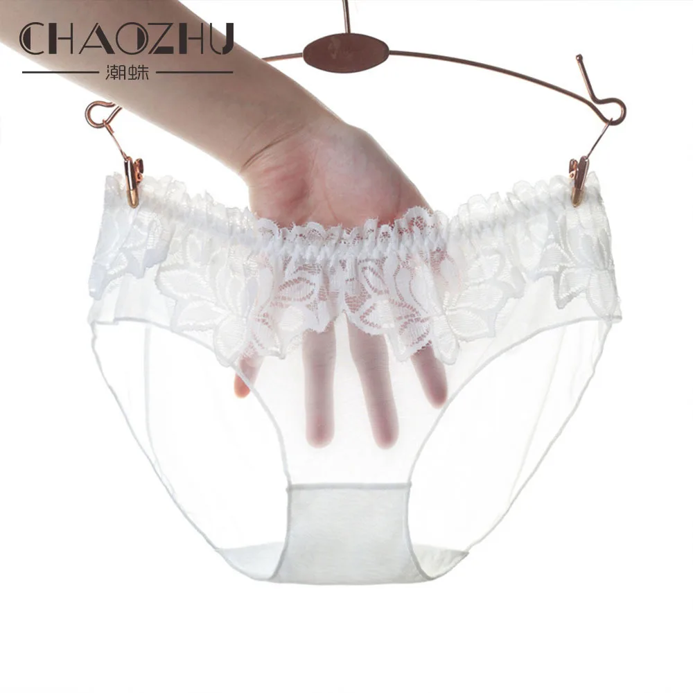 

Трусы CHAOZHU женские, ультратонкие, прозрачные, сетчатые, с вышивкой, кружевные, сексуальное нижнее белье, трусы, 8 цветов, хлопковое нижнее бел...