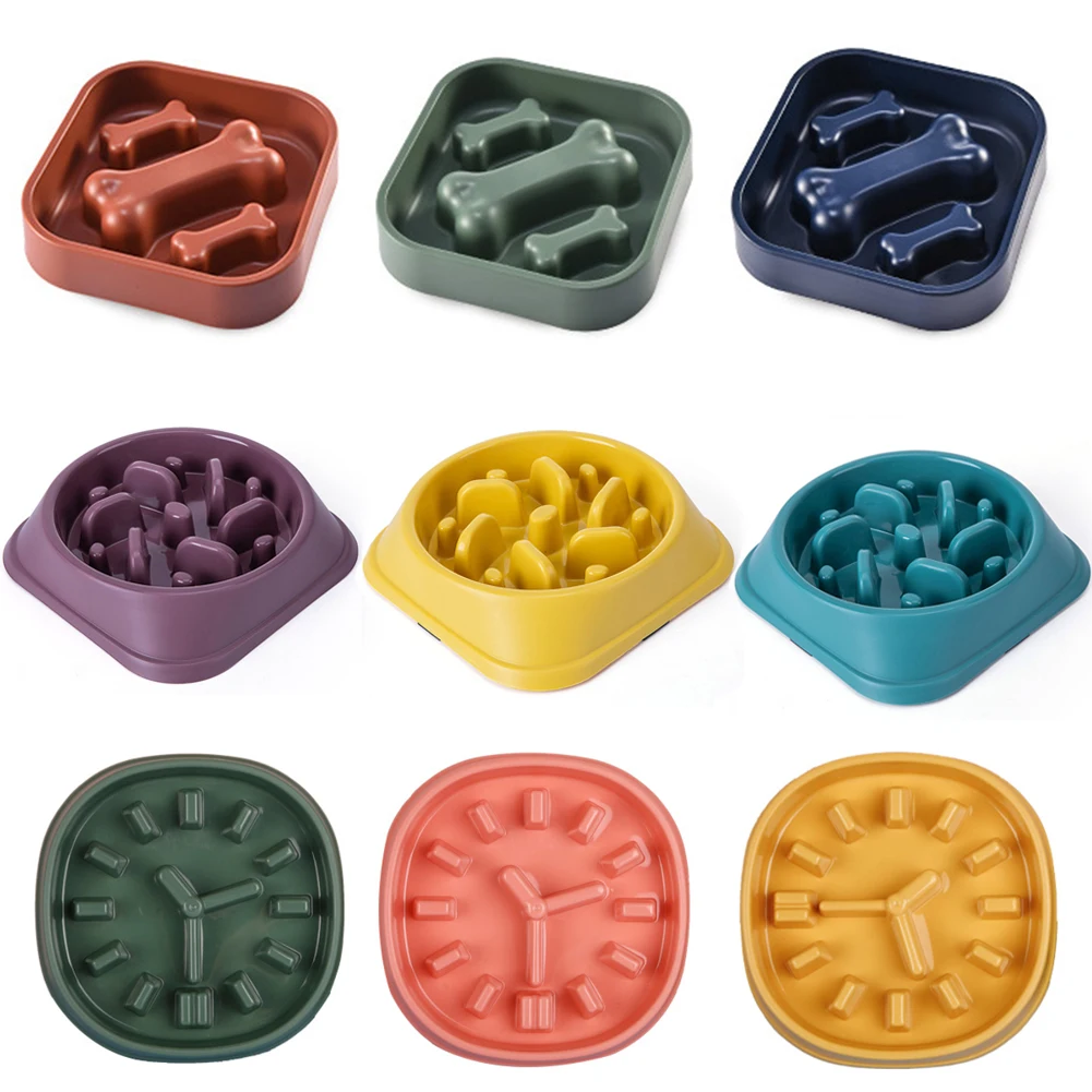 

Portable Pet Dog Feeding Food Bowls Non-slip Puppy Slow Down Eating Feeder Dish Bowls Prevent Obesity Cats Dogs Bowl Supplies