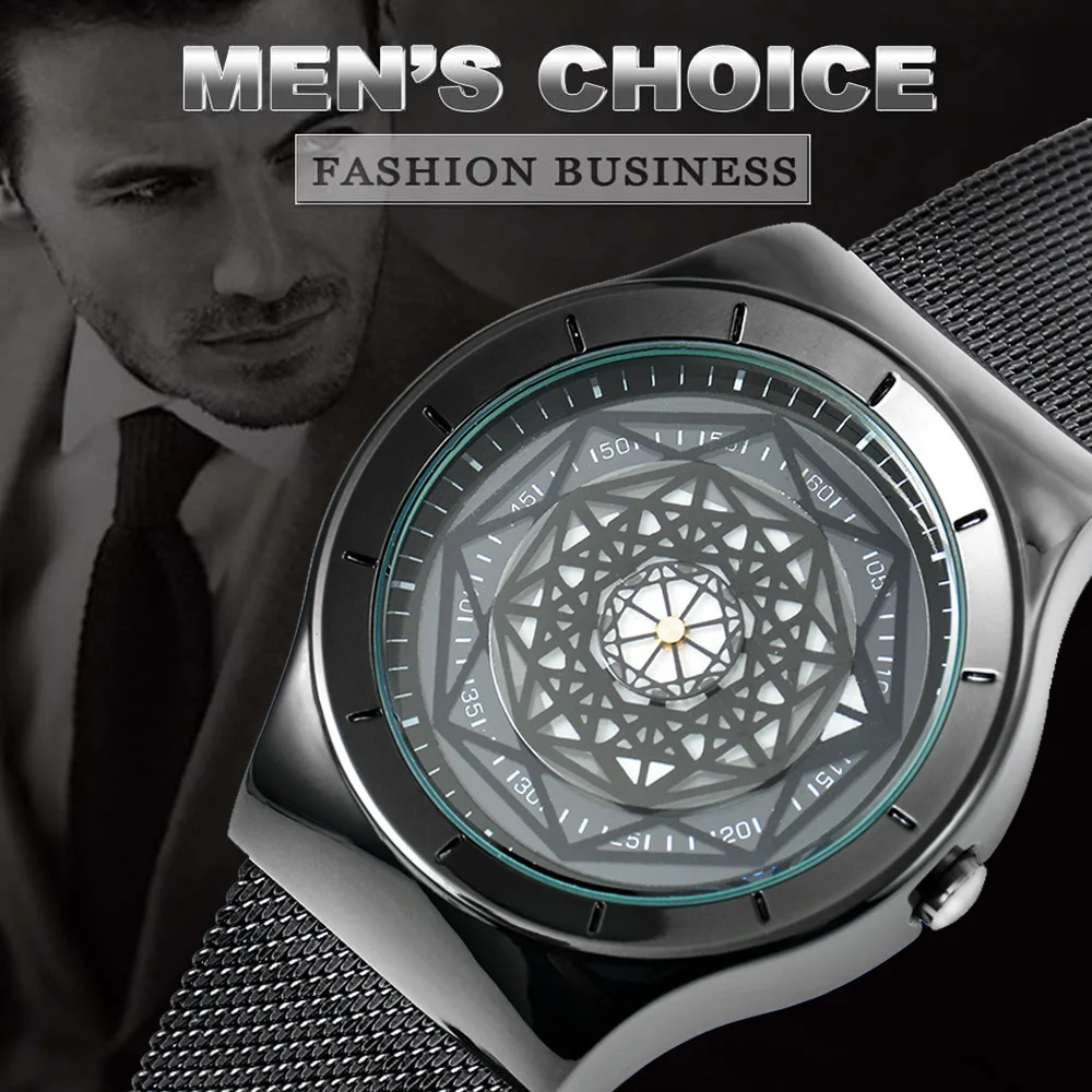 Часы KCHKE мужские армейские спортивные аналоговые кварцевые из нержавеющей