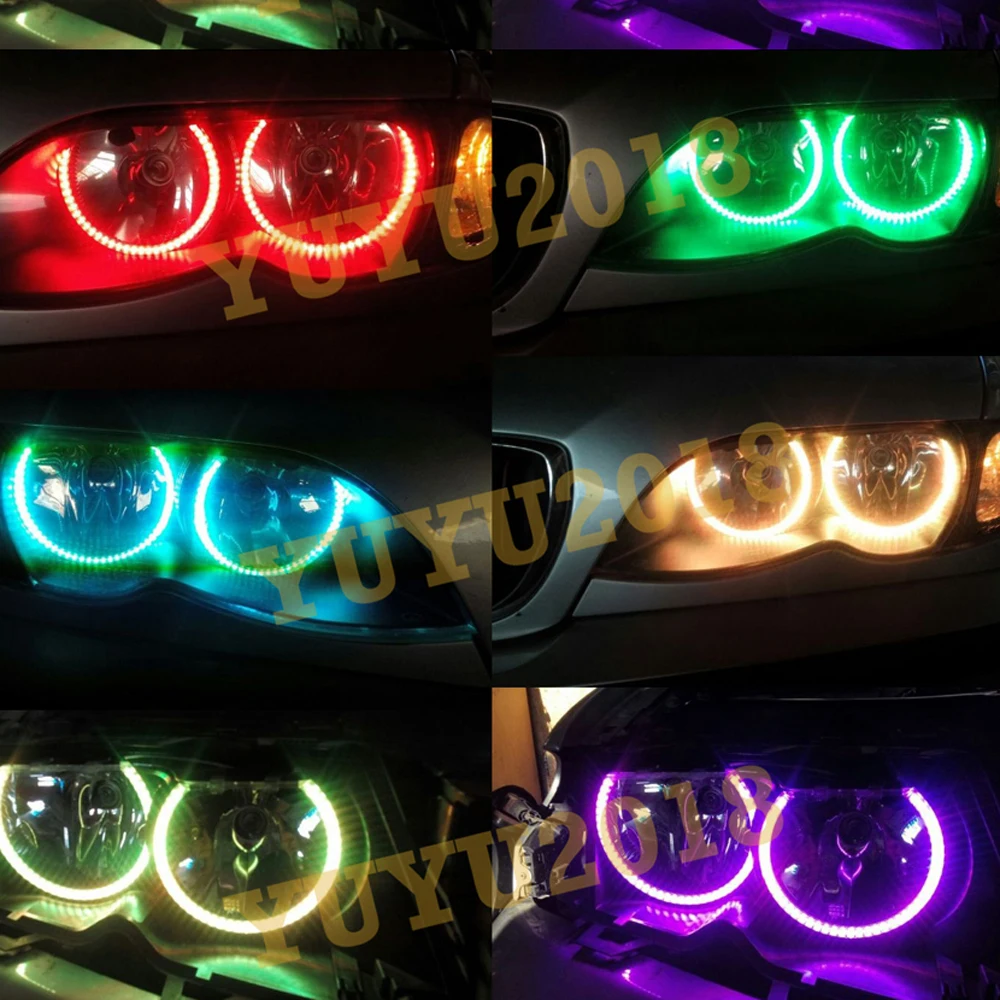 Светодиодные кольца с гало RGB для Yamaha Raptor 700 700R 2006-2020 яркие ангельские глазки