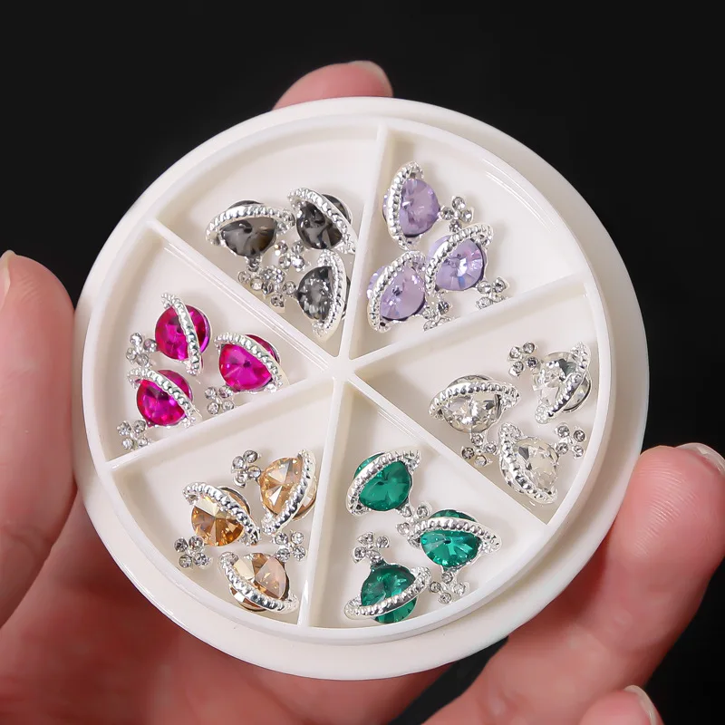 

Nail Art Jewelry Alloy Japanese Planet Shiny Boxed Saturn Rhinestone Nail Sticker Rhinestone Nail Art 3D Charming Decoration