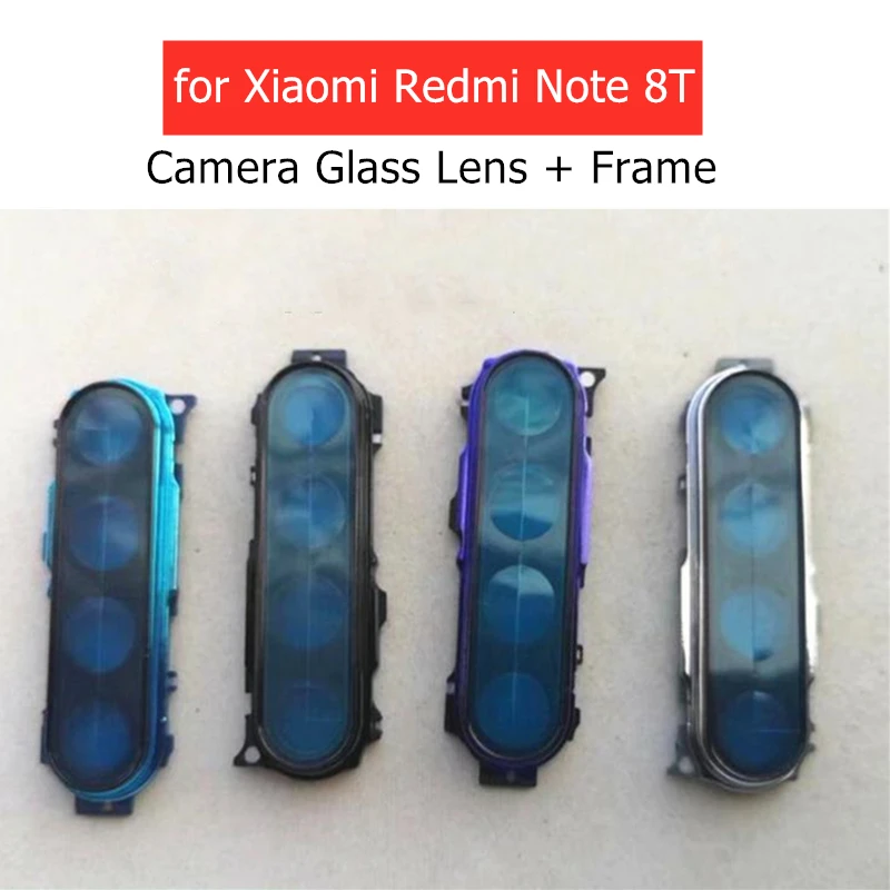Для задней и камеры Xiaomi Redmi Note 8T стеклянный объектив с рамкой держателем 3 м замена