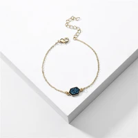fashion chic tx brand designer inspried oval hexagon quartz crystals stone bracelets for women oval stone ks bracelets