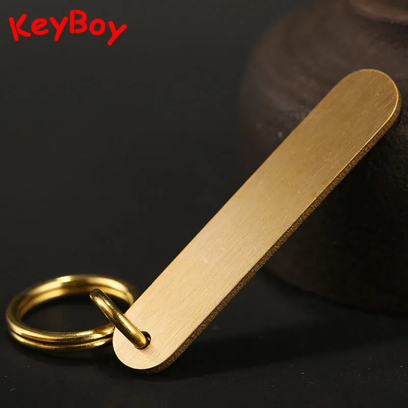 Медная бирка ручной работы с защитой от потери лазерная гравировка Длинные