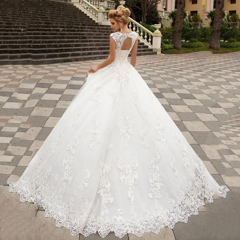 

Vestidos De Novia Lace A Line Appliques Bride Dresses 2020 Sweetheart Floor Length Wedding Dress Plus Size Vintage Marriage Gown