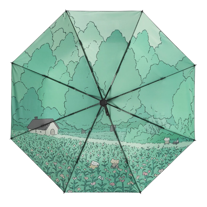 Женский зонт ветрозащитные солнцезащитные зонты для девушек складной с защитой