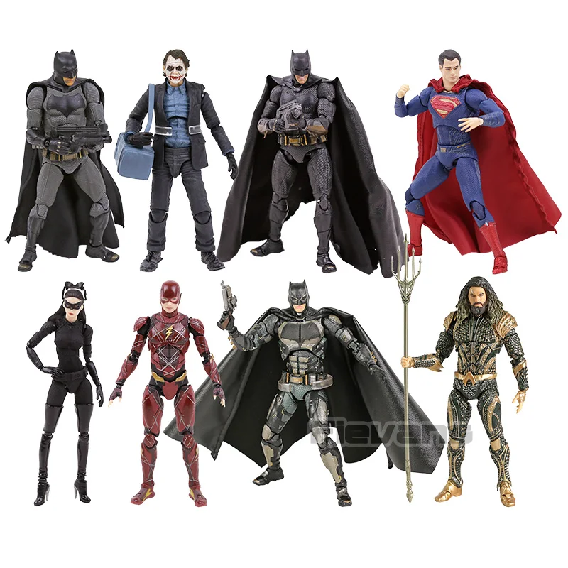 MAFEX DC Лига Справедливости Бэтмен Джокер Супермен Аквамен флэш Селина Кайл ПВХ фигурка Коллекция Модель игрушка кукла