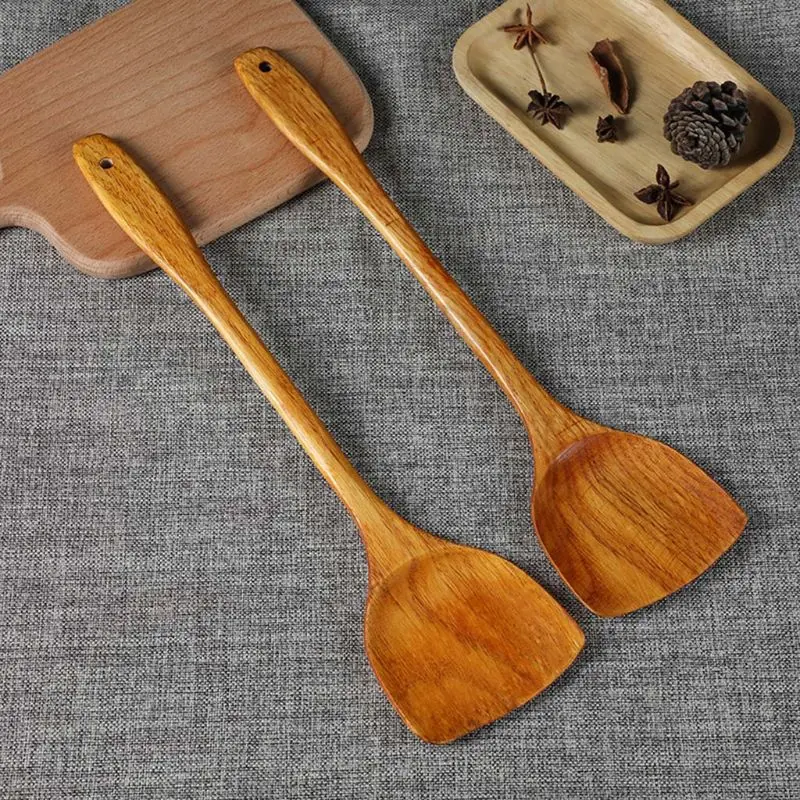 

Natural Wooden Cooking Shovel Spatula Turner Kitchen Utensils Non-stick Cookware