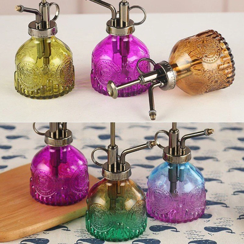 Plant Mister Glass Watering Spray Bottle Can Retro High-Atomization Nozzle Sealed Leak-Proof for Garden Plants | Дом и сад