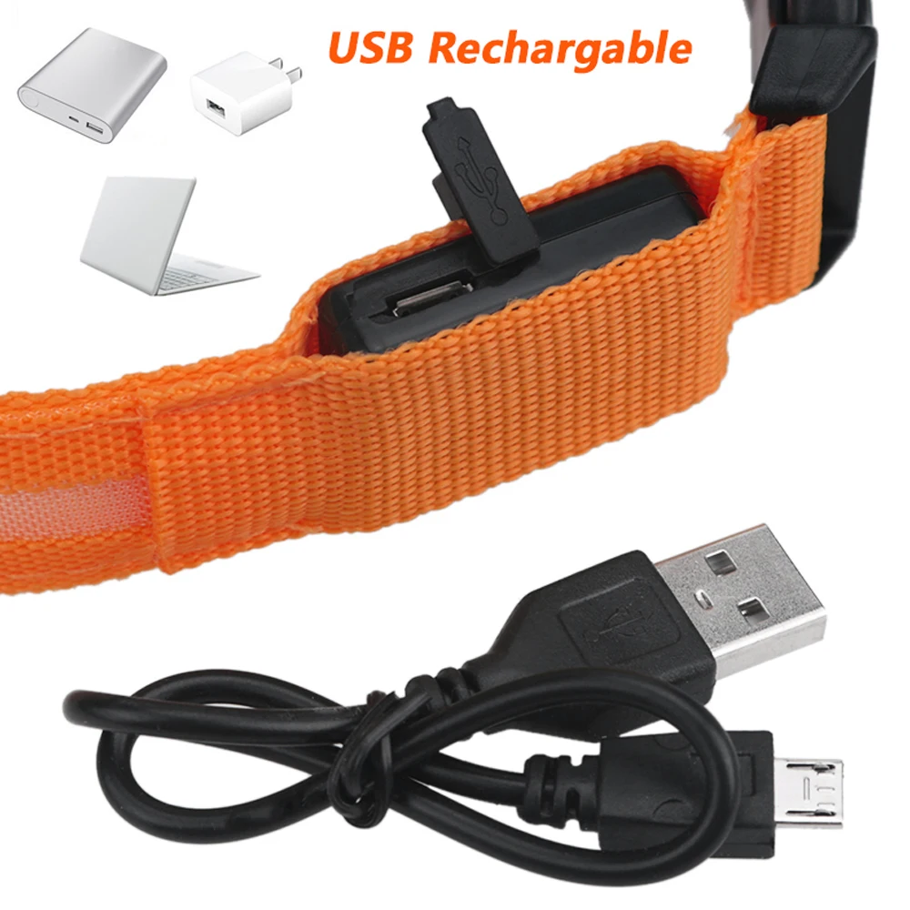 Светящийся ошейник с USB-зарядкой светодиодный для собак товары | Дом и сад