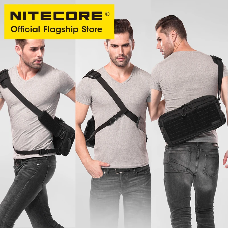 Туристическая Сумка NITECORE NEB20 6L черная Водонепроницаемая спортивная сумка на