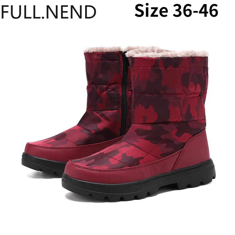 

Women's Boots High-top Plus Velvet Cotton Shoes Men and Women Thickened Snow Boots Men's Hiking Cold-proof Warm Boots