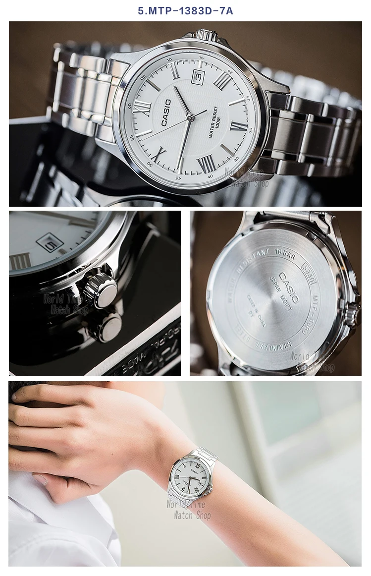 Мужские часы Casio лучший бренд класса люкс кварцевые часы 100м Водонепроницаемые мужские часы из розового золота Спортивные военные наручные часы Простые изящные часы relogio masculino reloj hombre erkek kol saati