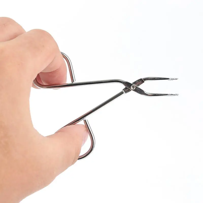 

1PC Silver Flat Tip Eyebrow Tweezers Facial Hair Remover Tweezer Stainless Steel Eyebrow Clipper For Eyebrow Trimming Tools