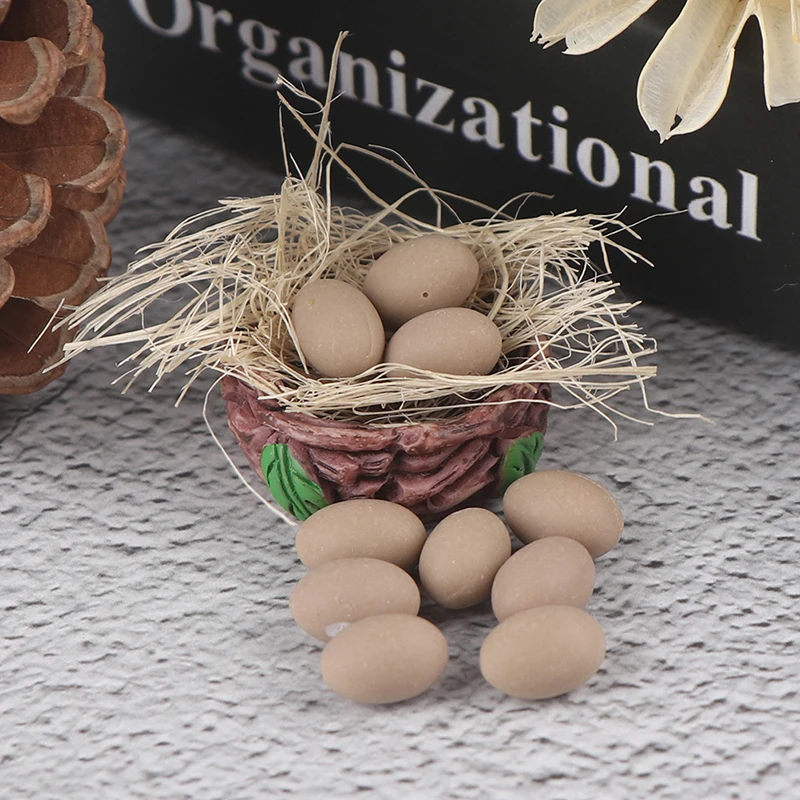 10 шт. кукольный домик Миниатюрные аксессуары Кухня Еда мини яйцо с птичьим