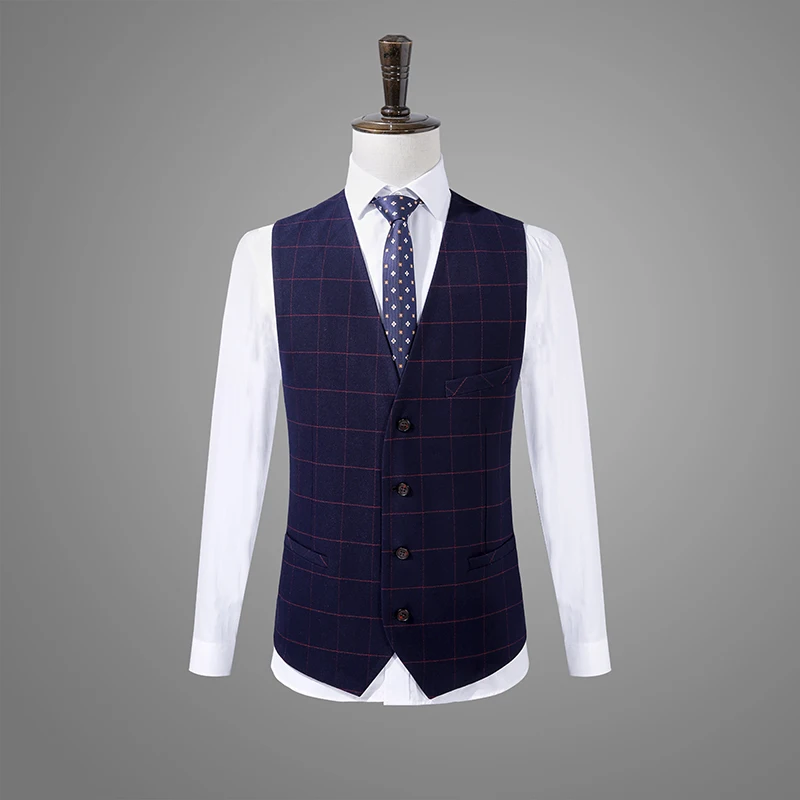 

Men Wedding Suits 2019 new arrival high quality single breasted plaid casual suit gentleman designers men's business suits 8908