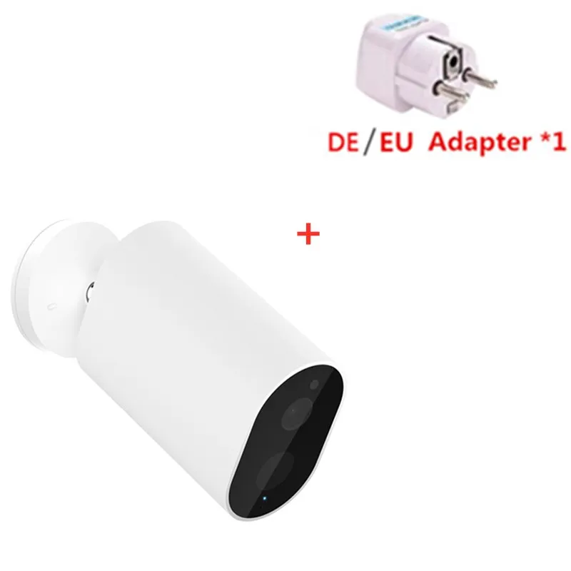 add DE adapter Оригинальная смарт-камера Xiaomi 1080P с батарейным шлюзом 120 градусов F2.6 IP65 AI гуманоидное Обнаружение WiFi IP Беспроводная камера Cam - Цвет: add DE adapter