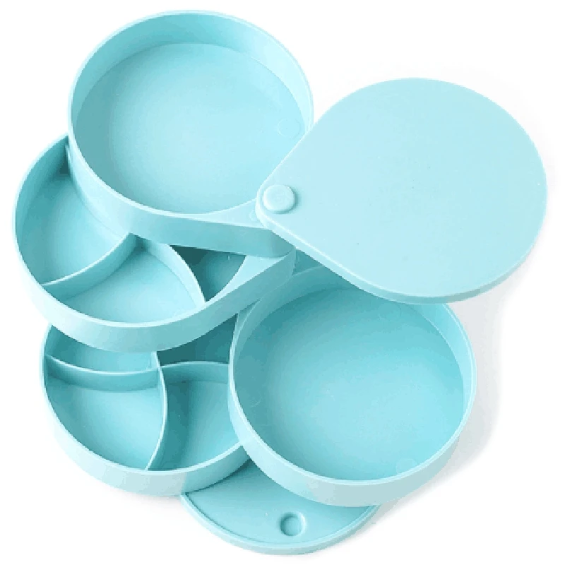 

Шкатулка-органайзер для ювелирных украшений, шкатулка-органайзер для ювелирных украшений, маленькие серьги, 4-слойный вращающийся чехол дл...