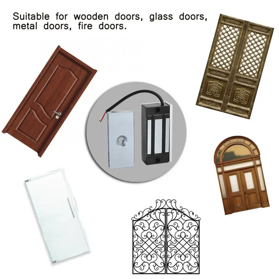 DC12V 60KG Mini Electromagnetic Lock Electronic Magnetic Door Power on | Безопасность и защита