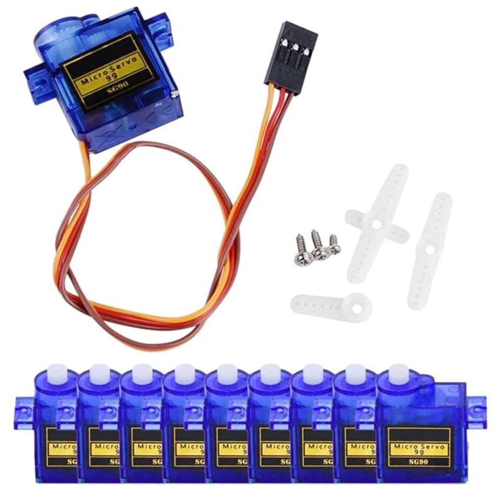 Микро сервопривод SG90 9g для радиоуправляемых самолетов, модель самолета с неподвижным крылом, запчасти для летательных аппаратов дистанционного управления, игрушечный мотор 450, вертолет, 1/2/3/4/5 шт.