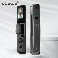 obawa smart lock face recognition with camera dingding app fingerprint magnetic card password unlock real time video intercom