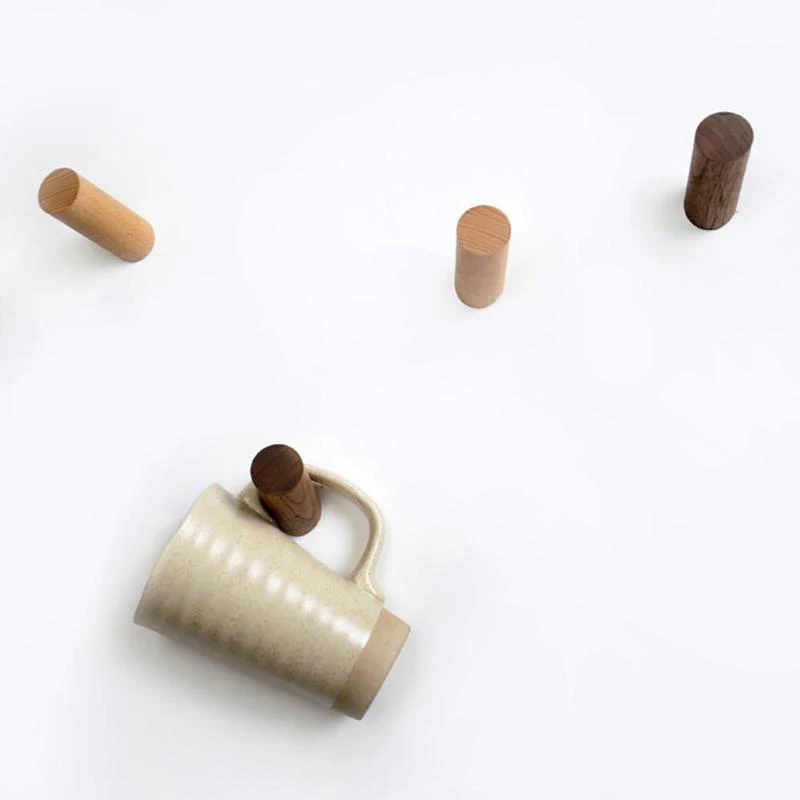 Вешалка для одежды из натурального дерева настенный крючок пальто женская